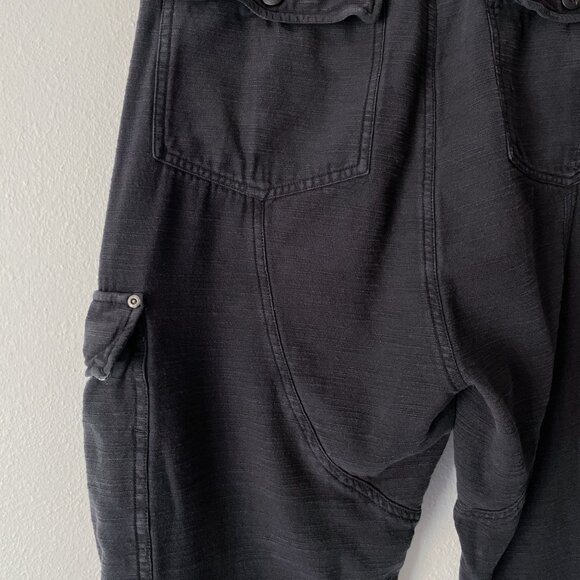 Free People Bay To Breakers Pants Size S Black Barrel Harem Baggy Cargo - Picture 10 of 16